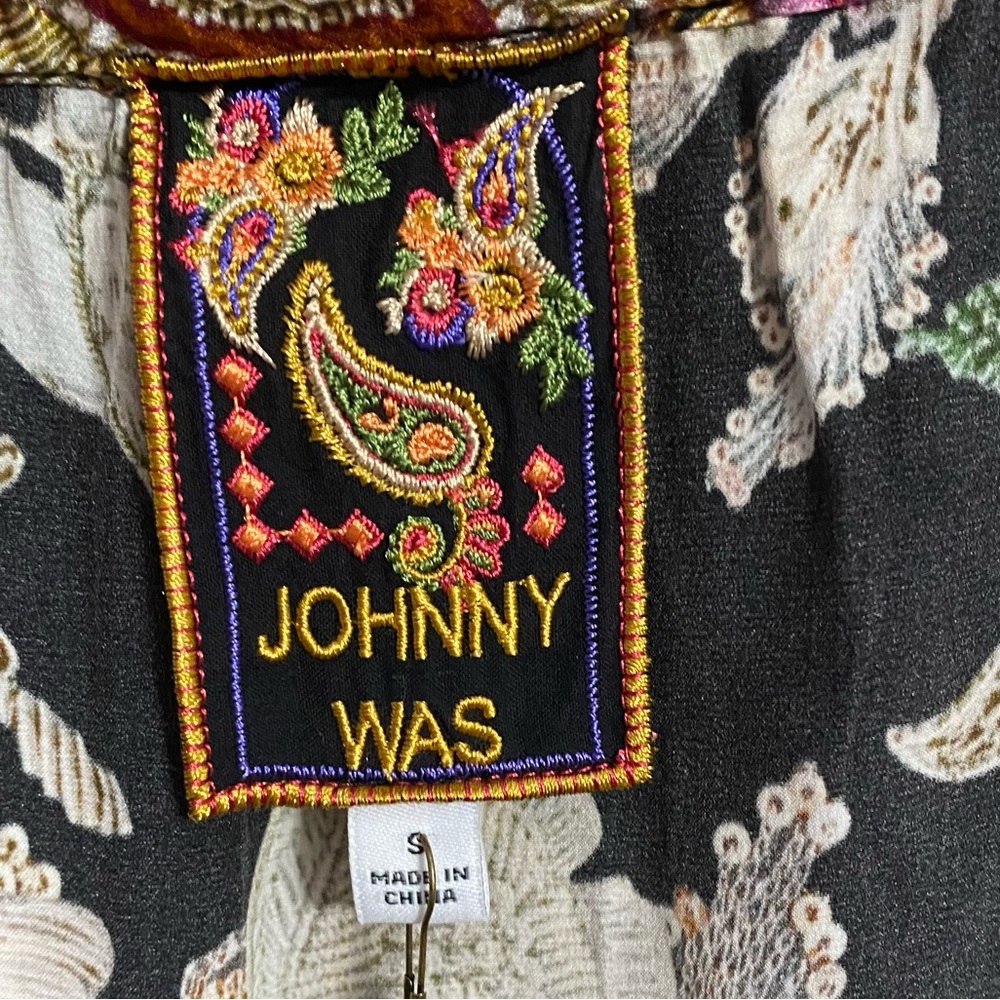 Nwt Johnny Was Capucine Lowri Black Floral Silk Maxi Skirt S — image 4 of 6